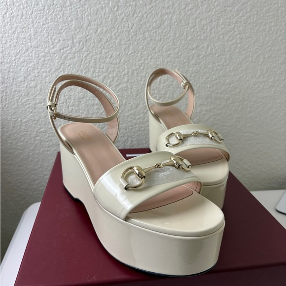 Gucci Lady Horsebit Platform Sandal 39.5 - Picture 4 of 9